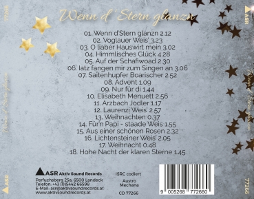 Wenn d'Stern glanzn (Weihnachtliche Volksmusik) - Helga Hochstöger, Oberländer Soatnmusi, Eberlein Dreigesang, Nikolaus Köll